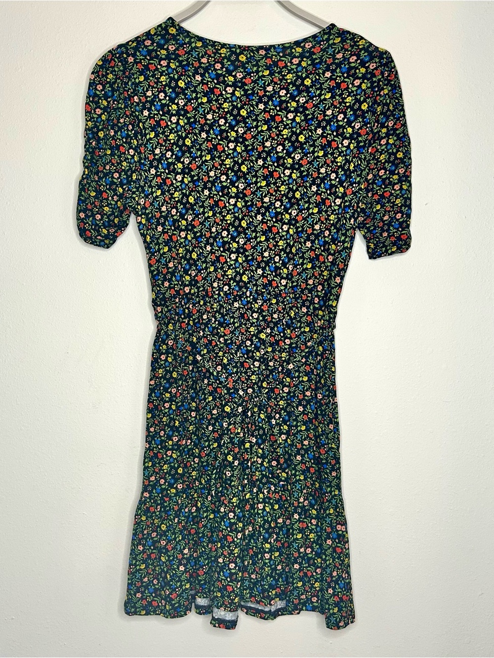 Boden Size 8 Black Mini Dress with Red, Yellow, Blue & Green Floral Print - Picture 2 of 12